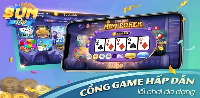 Tỷ lệ nổ hũ trong game mini poker tại sumvip cực cao